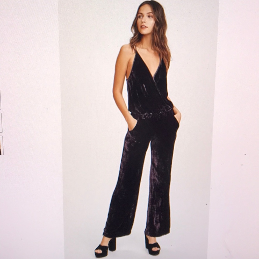 YFB Naomi Amethyst Velvet Jumpsuit size XL